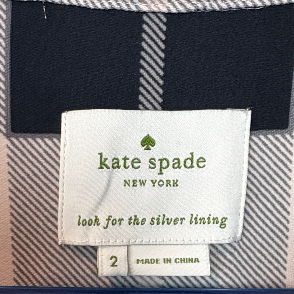 Kate Spade NY Woodland Plaid Griffin Dress with Black Tie - Picture 7 of 11
